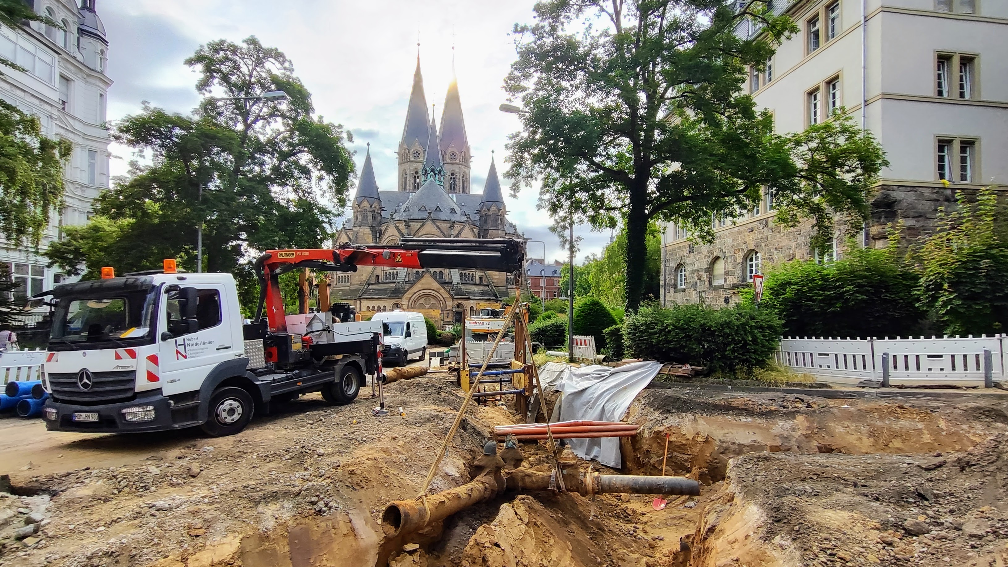 Sanierung der Kanäle und Wasserleitungen an der Ringkirche